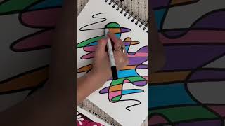 From Scribble to Masterpiece: Easy Abstract Art 🎨✨ #Shorts