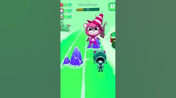 Talking Tom Hero Dash Titanium Sparks Tom Hit & Collect All Magnets In Special Snow Events #Shorts