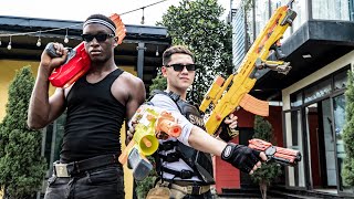 LTT Nerf War : Couple SEAL X  Warriors Nerf Guns Fight Black Crime Dr Lee Rescue Captain