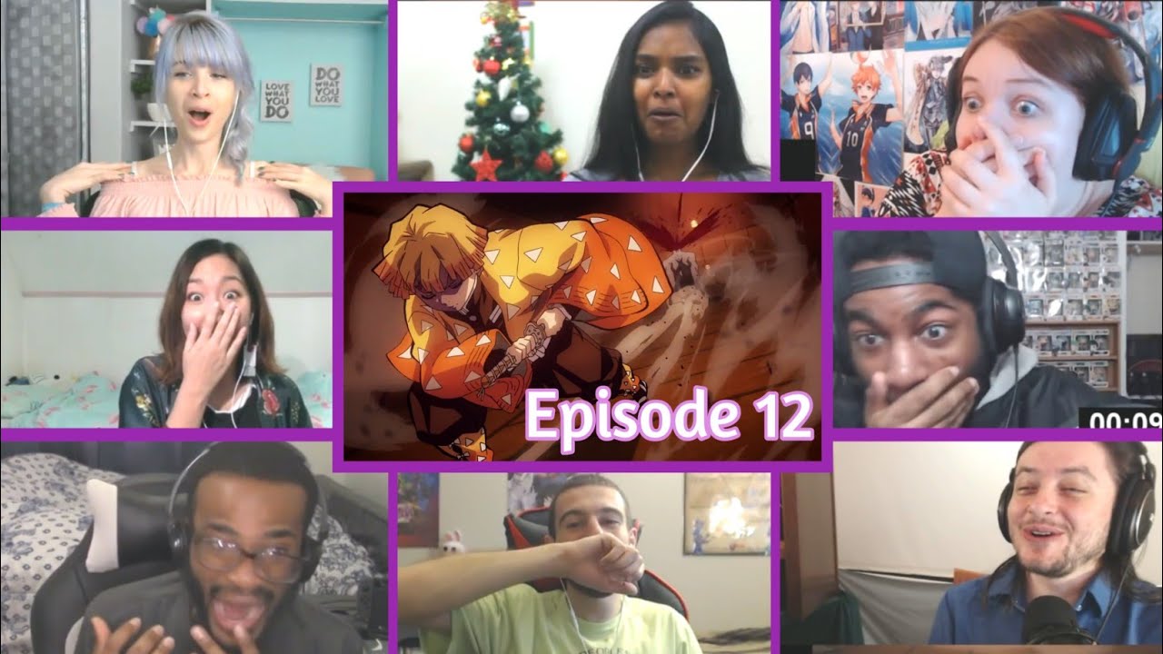 DEMON SLAYER EPISODE 12 REACTION MASH UP KIMETSU NO YAIBA 