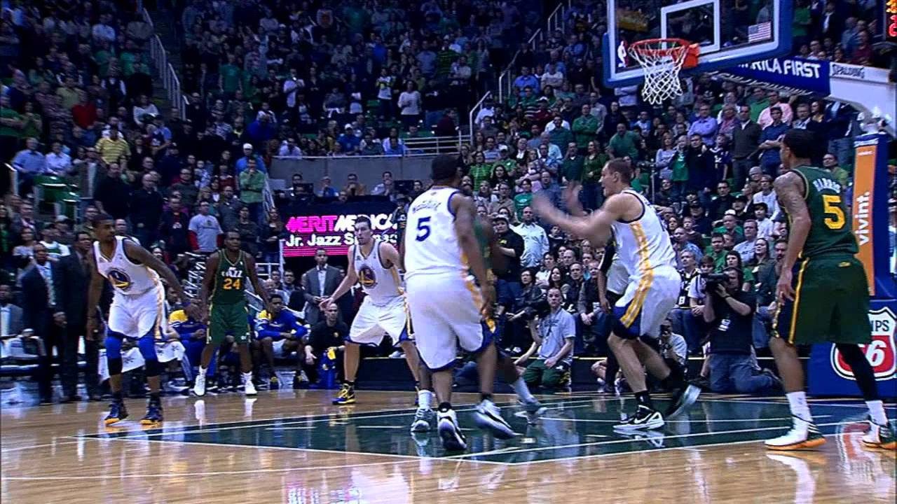 Derrick Favors Monster Throw-down on Biedrins