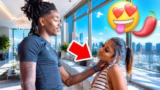 Randomly Grabbing Her Neck To Get Her Reaction *This Happened*
