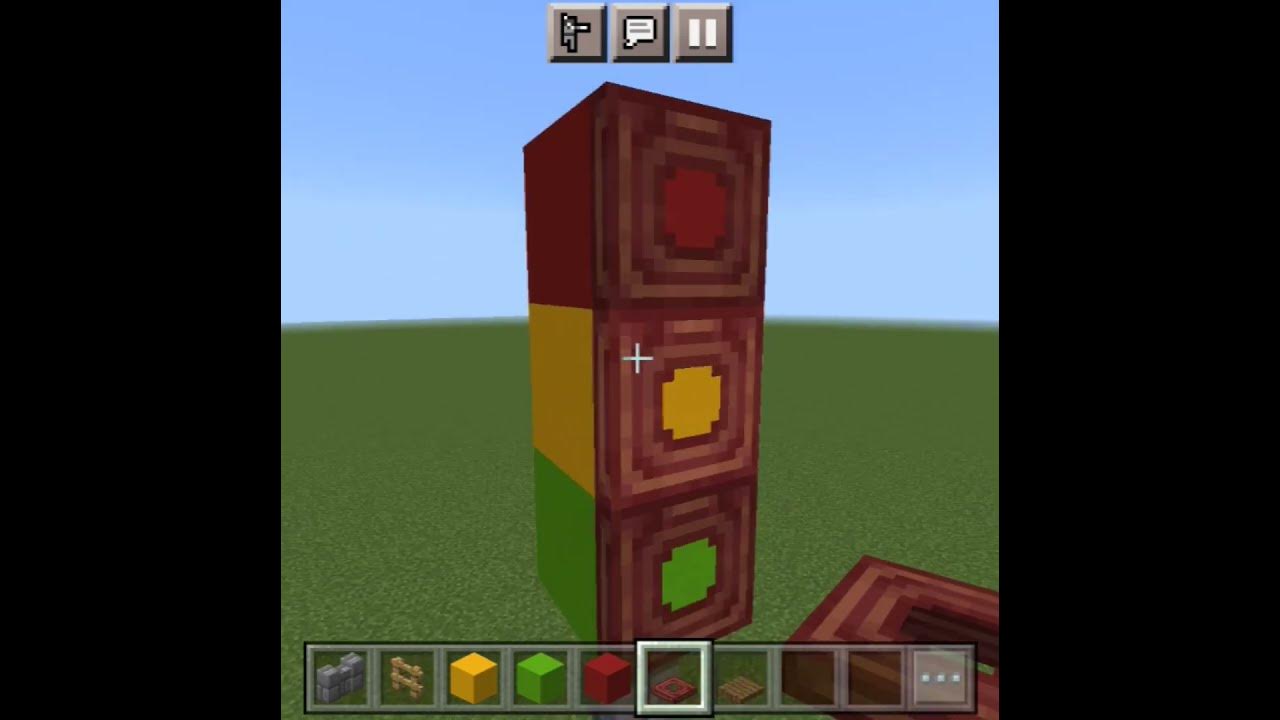 HOW TO MAKE TRAFFIC LIGHT IN MINECRA minecraft gaming YouTube