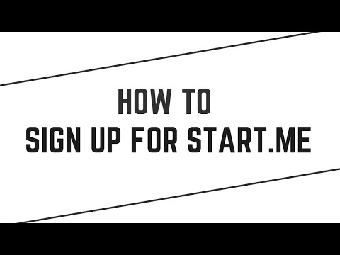 How to sign up for start.me