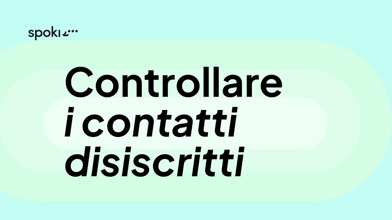 Controllare i contatti disiscritti