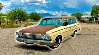 1962 Belair Wagon first drive in YEARS. abandoned restoration project