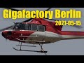 Chimney installation by helicopter at Giga Berlin