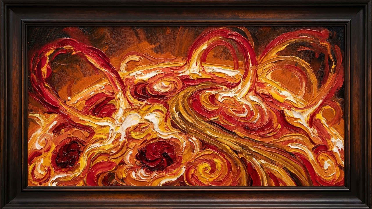 Solar Flare — The Surface of the Sun | Oil Painting | 4K TV Art | 8 Hours