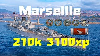 Marseille 6 Kills! 3100 base xp & 210k damage