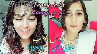 Punjabi Kudi with Egoist Pindi Girl | Question/ Answer , Funny Tasks | Tiktok Funny Gup Shup tiktok