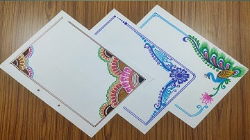 Border and corner design for students project khata.// Practical khata design. // Tarun Art. Part 61