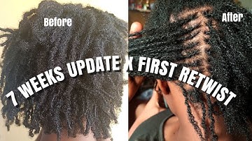 DIY MICROLOCS RETIE | First Retwist |MICRO LOCS RETIGHTENING| 2 point Rotation #diymicrolocs