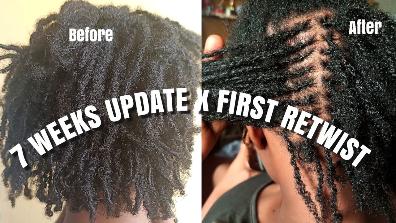 DIY MICROLOCS RETIE | First Retwist |MICRO LOCS RETIGHTENING| 2 point ...