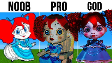Pixel Art NOOB vs PRO vs GOD Poppy PlayTime 2 in Minecraft
