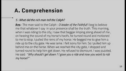 Class:X | Subject English| Lesson:02 Wise Caliph | Allied School Halani|Growing together