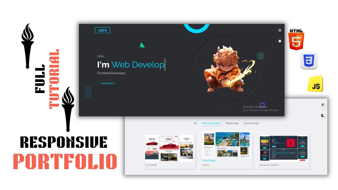 How to Create a Responsive Portfolio Website Using Html CSS JS Full ...