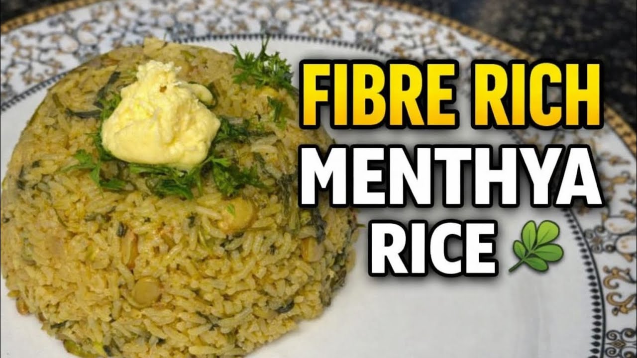 Fibre Rich Menthya (Methi) Rice 🌿 | One Pot 4K Recipe | Avrekalu Protein Rice | Easy Bachelor Meal
