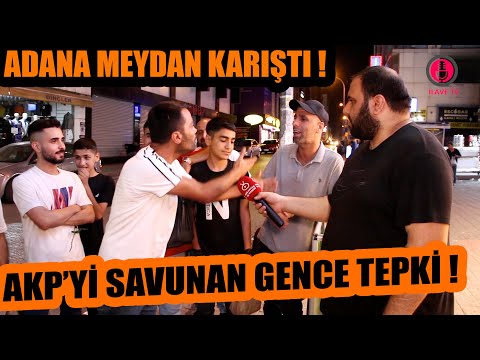 Adana'da Meydan kavgası ! AKP'yi savunan gence tepki ! @sokaktanalhaberi @zdayi Destek Röportajı