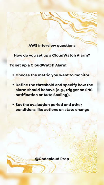 # AWS cloud watch alarms