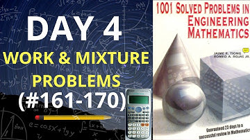 MIXTURE PROBLEMS | 1001 Solved Problems in Engineering Mathematics (DAY 4) #161-170