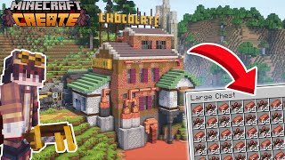 Building a CHOCOLATE FACTORY using Minecraft Create Mod (WORLD DOWNLOAD)