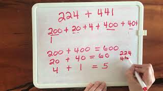 Adding 3 digit by 3 digit numbers using expanded form with Ms. Jarvis