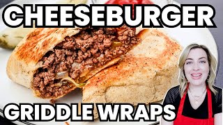 Burrito-Style Cheeseburger Wraps on a Griddle (Traeger Flatrock)