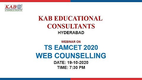 Webinar on TS EAMCET 2020 Web Counselling - How to exercise Web Options