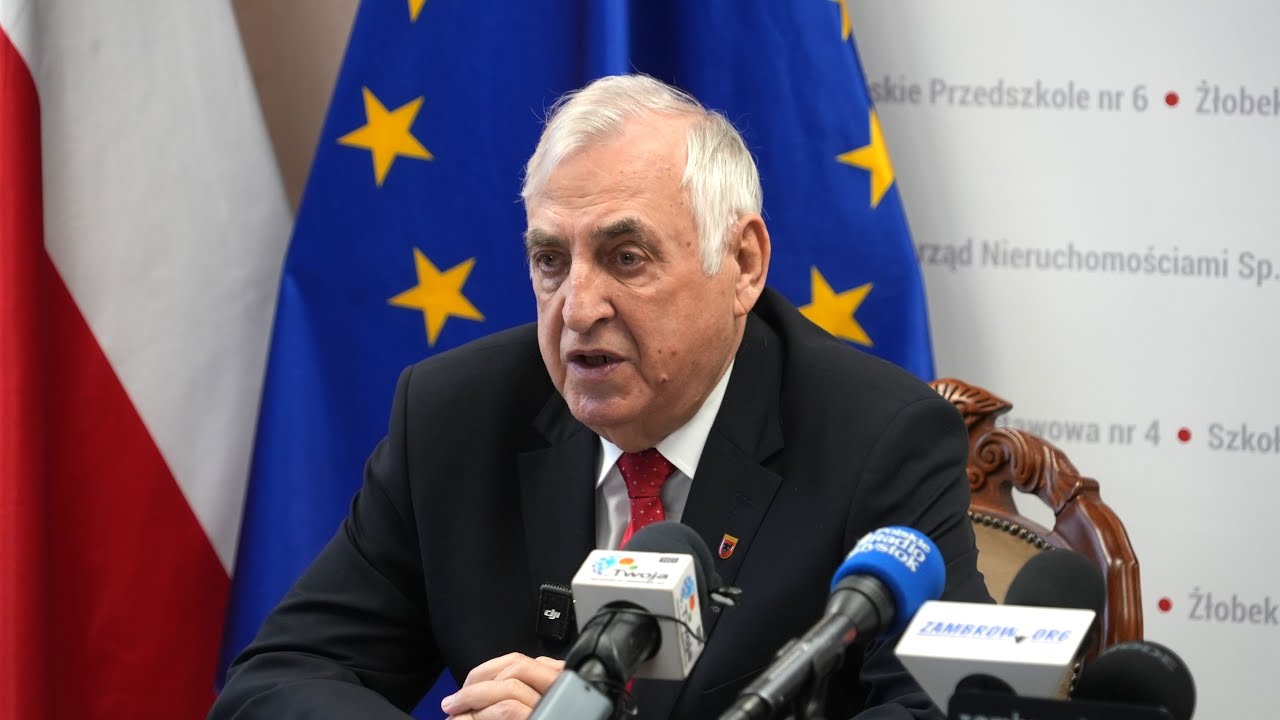 Konferencja prasowa Burmistrza Miasta Zambrów Kazimierza Dąbrowskiego - #zambrow