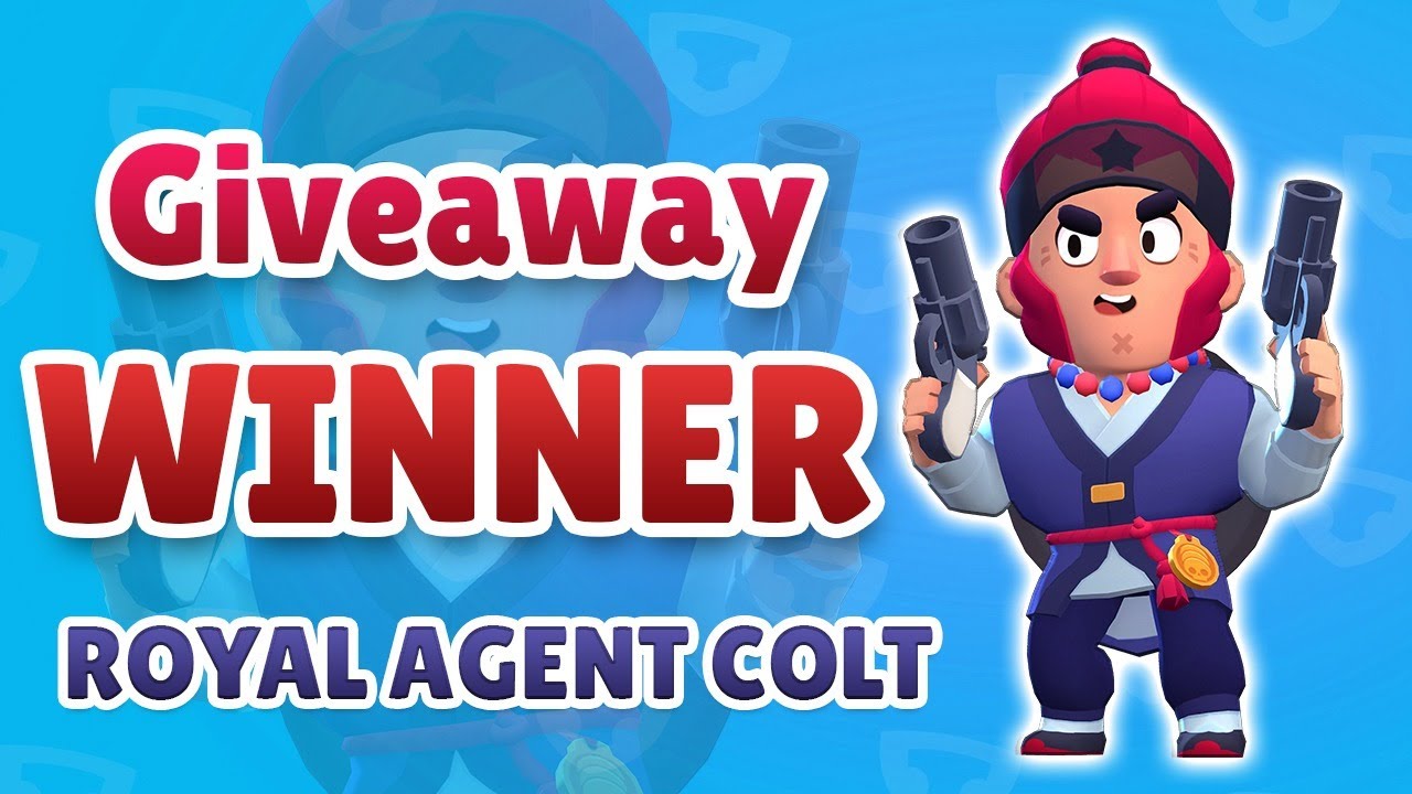 Giveaway Winner Announcement Royal Agent Colt Skin Brawl Stars Gameplay Youtube - agent colt brawl stars skins