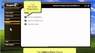 FreeAgent Go Tools Utilities - Performing Drive Diagnostics