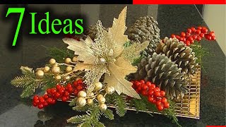 7 Christmas Ornaments with Pine Cones DIY /Glam