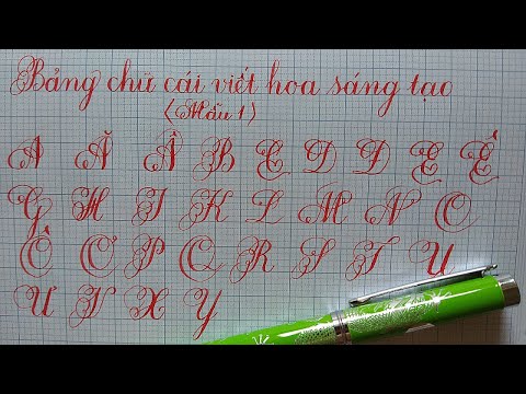 Chữ Cái Sáng Tạo - Hướng dẫn cách viết bảng chữ hoa sáng tạo mẫu 1 ĐƠN GIẢN /#LuyenchudepThanhAnchannnel #Chusangtao