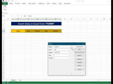 Data Entry Tools in Excel