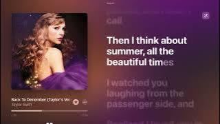 Back To December (Taylor’s Version) [Karaoke Version] - Taylor Swift