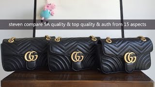 steven compare 5A quality & top quality & authentic marmont bag medium size from 15 aspects