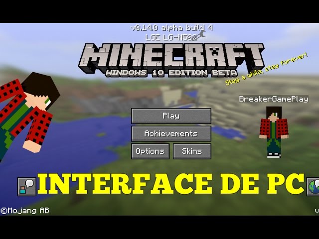 Minecraft PE 0.14.0 Build 7 - Interfaz como PC - Windows 10 