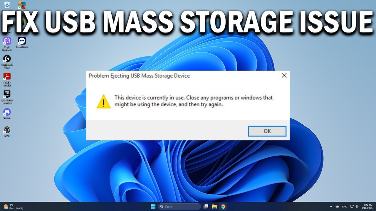 How To Fix A USB Mass Storage Device Problem - Easy Fix