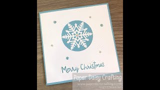 Stitched Snowflake Clean and Simple card