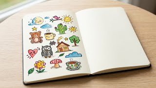 10 Minutes of Relaxing Satisfying Cute Doodle Coloring Step-by-Step Color Pencil Art