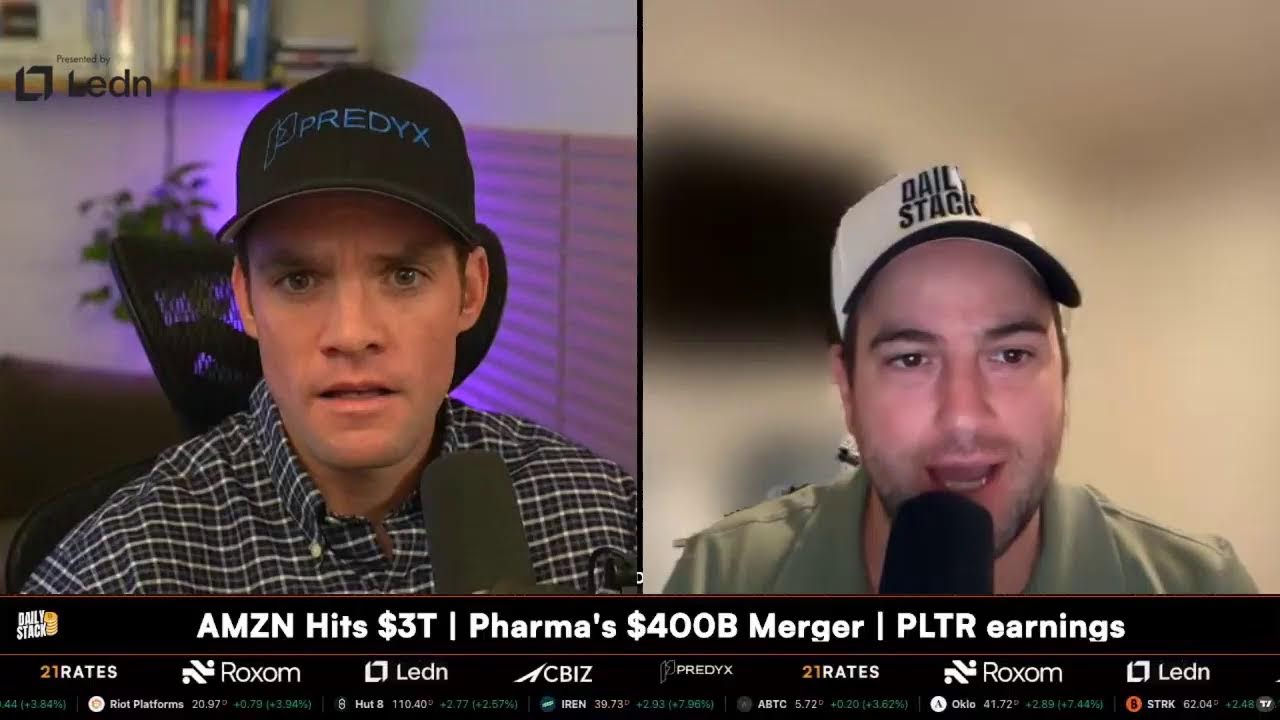 Amazon Hits $3 TRILLION |  Pharma's $400B Mega-Merger | PLTR Earnings