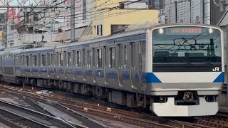 E531系カツK403編成が上野東京ライン品川行きとして御徒町駅を通過するシーン!【1180M】