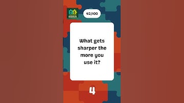 Riddle 42/100: What Gets Sharper the More You Use It? 🧠✍️#shorts #riddles #riddleswithanswers #quiz