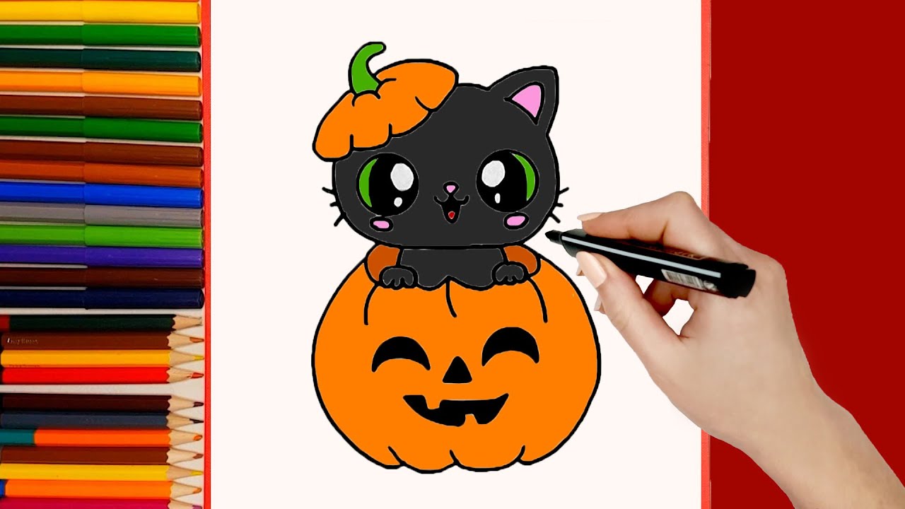 Cómo Dibujar una Gatita para Halloween 2020 fácil 🎃 - thptnganamst.edu.vn