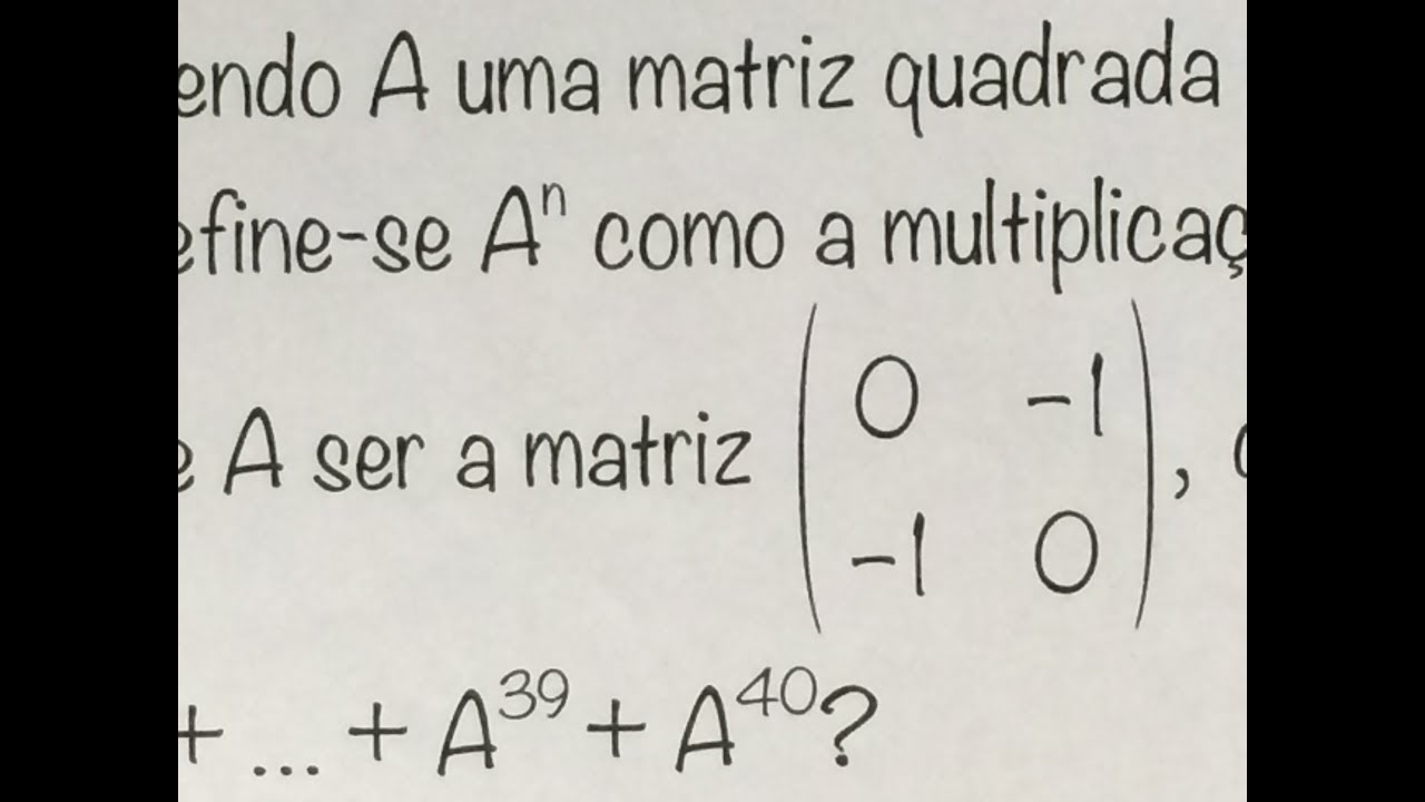 MFUNA | MtEXTRA - POTÊNCIA da matriz quadrada de 2ª ordem - UNIOESTE PR mtbl