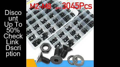 2520P/set M2 M2.5 M3 M4 M5 M6 Black Grade 10.9 Steel Hexagon Hex Socket Head Flat Countersunk Allen