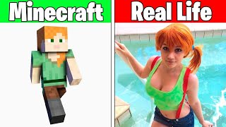 Realistic Minecraft | Real Life vs Minecraft | Realistic Slime, Water, Lava #424