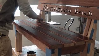 Park Bench Build (Mahogany) Hey all you people. SUBSCRIBE! and ill catch you on the next one . thanks.