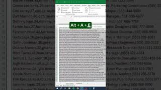 Messy Data Clean up in Excel | #excel #shortcutkeys #shortcuts #tips #tricks #advanceexcel #shorts