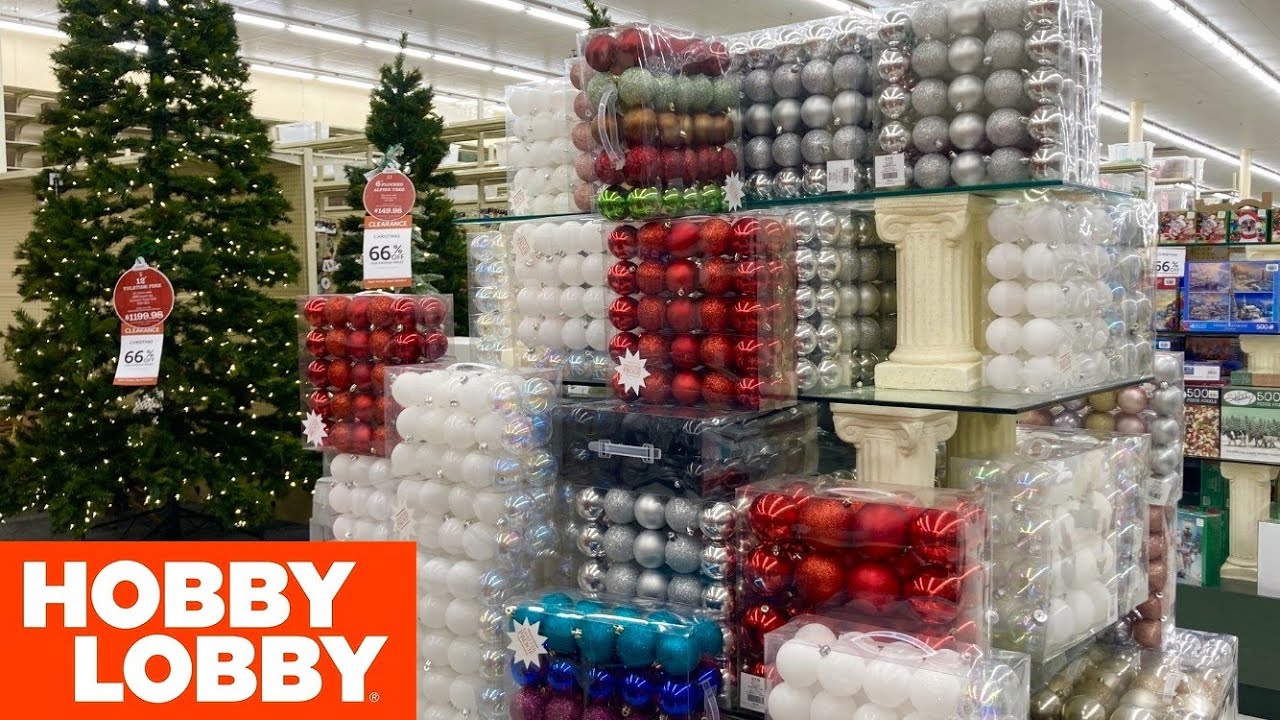 HOBBY LOBBY CHRISTMAS CLEARANCE ORNAMENTS DECORATIONS SHOP WITH ME SHOPPING  STORE WALK THROUGH 